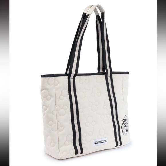 DISNEY MICKEY QUILTED TOTE BAG COLOR CREAM - Picture 2 of 11